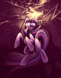 Size: 587x748 | Tagged: artist:caramelbrulee, derpibooru import, electricity, glow, magic, safe, solo, twilight sparkle