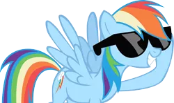 Size: 3748x2232 | Tagged: safe, artist:emkay-mlp, derpibooru import, rainbow dash, high res, simple background, sunglasses, transparent background, vector