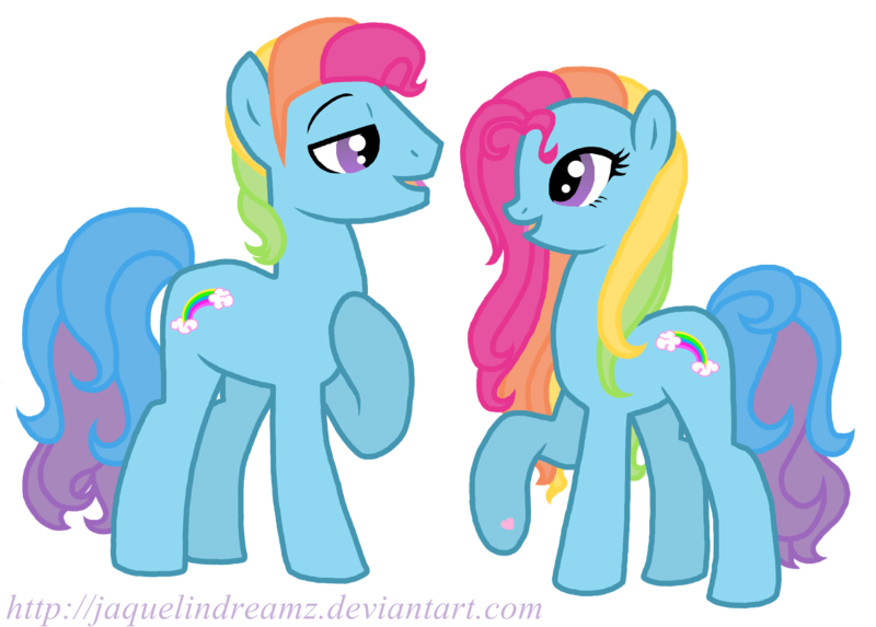 Size: 1774x1270 | Tagged: artist:jaquelindreamz, derpibooru import, g3, rainbow blitz, rainbow dash, rainbow dash (g3), rule 63, safe, self ponidox