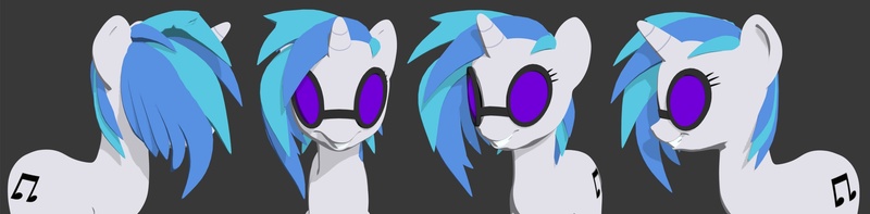 Size: 2463x607 | Tagged: 3d, artist:hashbro, derpibooru import, safe, vinyl scratch