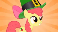 Size: 640x355 | Tagged: apple bloom, derpibooru import, edit, leprechaun, safe