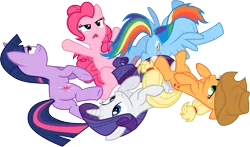 Size: 8521x5000 | Tagged: absurd resolution, applejack, artist:emedina13, derpibooru import, dragonshy, pinkie pie, rainbow dash, rarity, safe, simple background, transparent background, twilight sparkle, vector