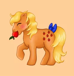 Size: 936x952 | Tagged: dead source, safe, artist:rockadd, derpibooru import, applejack (g1), earth pony, pony, apple, g1, mare