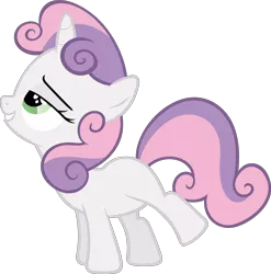 Size: 2000x2026 | Tagged: safe, artist:ocarina0ftimelord, derpibooru import, sweetie belle, pony, unicorn, bedroom eyes, female, filly, high res, show accurate, simple background, solo, transparent background, vector