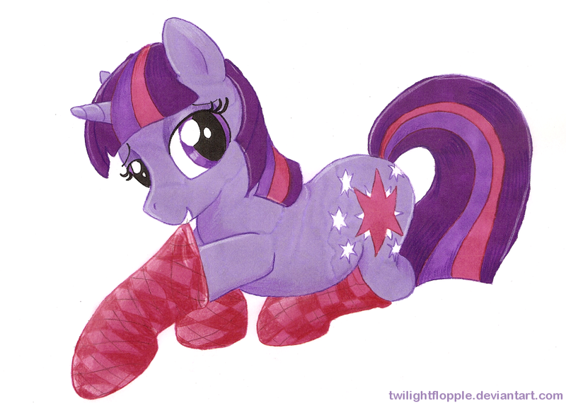 Size: 986x702 | Tagged: artist:foxxy-arts, checkered socks, clothes, derpibooru import, safe, socks, solo, twilight sparkle