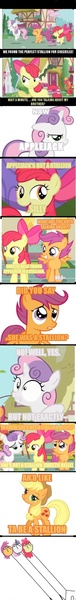 Size: 403x3187 | Tagged: apple bloom, applejack, comic, cutie mark crusaders, derpibooru import, safe, scootaloo, sweetie belle