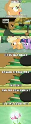 Size: 630x2520 | Tagged: applejack, comic, conspiracy theory, derpibooru import, exploitable meme, huey freeman, lord niggertron approves, safe, seeds of truth, the boondocks, trollbait, truth, truth meme, twilight sparkle