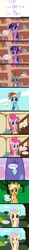 Size: 500x4250 | Tagged: applejack, artist:loceri, comic, derpibooru import, fluttershy, implied clopping, mane seven, mane six, pinkie pie, poll, rainbow dash, rarity, safe, slice of life, spike, twilight sparkle