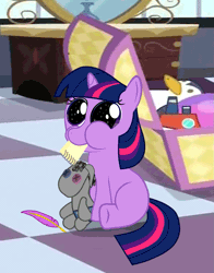 Size: 777x991 | Tagged: animated, artist:keanno, chewing, cute, derpibooru import, filly, notebook, notes, puffy cheeks, quill, safe, smarty pants, twiabetes, twilight sparkle