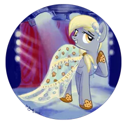 Size: 723x708 | Tagged: safe, artist:yulyeen, derpibooru import, derpy hooves, pegasus, pony, clothes, dress, female, mare, solo, stage