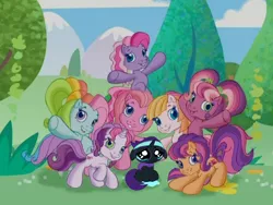 Size: 640x480 | Tagged: cheerilee (g3), core seven, crying, derpibooru import, edit, emotional warfare, g3.5, nyxabuse, oc, oc:nyx, pinkie pie (g3), rainbow dash (g3), safe, scootaloo (g3), starsong, sweetie belle (g3), that's just cruel, toola roola