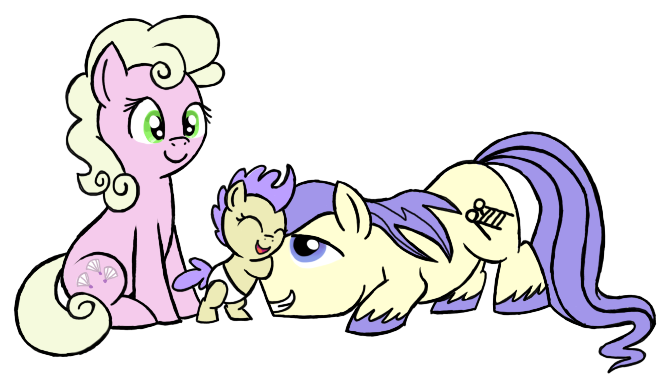 Size: 664x380 | Tagged: safe, artist:darlimondoll, derpibooru import, cream puff, millie, shortround, earth pony, pony, shetland pony, baby, baby pony, colored hooves, family, female, filly, male, mare, simple background, stallion, trio, white background