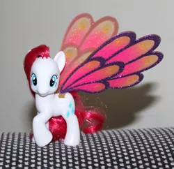 Size: 1660x1608 | Tagged: safe, derpibooru import, diamond rose, pegasus, pony, brushable, butterfly wings, cutie mark, female, glimmer wings, hooves, irl, mare, photo, prototype, solo, spread wings, taobao, toy, wings