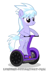 Size: 5000x7300 | Tagged: safe, artist:larsurus, artist:psalmie, derpibooru import, cloudchaser, pony, absurd resolution, bipedal, segway, simple background, solo, transparent background, vector