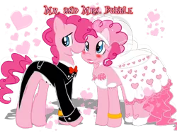 Size: 800x600 | Tagged: artist:anaxboo, bubble berry, bubblepie, clothes, derpibooru import, dress, female, male, pinkie pie, rule 63, safe, selfcest, self ponidox, shipping, straight, tuxedo, wedding, wedding dress