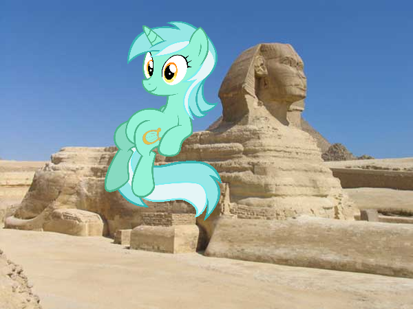 Size: 600x450 | Tagged: safe, derpibooru import, lyra heartstrings, pony, sphinx, irl, meme, photo, ponies in real life, sitting, sitting lyra, vector