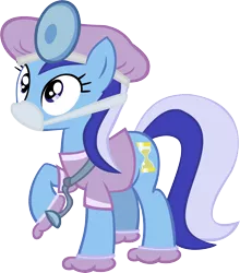 Size: 6963x7914 | Tagged: absurd resolution, artist:choopy, clothes, derpibooru import, gloves, mask, minuette, raised hoof, safe, scrubs, simple background, stethoscope, transparent background, vector