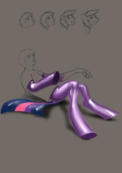 Size: 601x850 | Tagged: artist:latex, derpibooru import, human, human to pony, male to female, rule 63, safe, transformation, transgender transformation, twilight sparkle