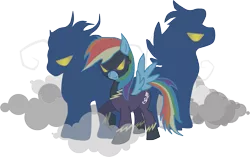 Size: 1391x876 | Tagged: artist:kaizerin, clothes, costume, derpibooru import, rainbow dash, safe, shadowbolt dash, shadowbolts, shadowbolts costume, simple background, transparent background