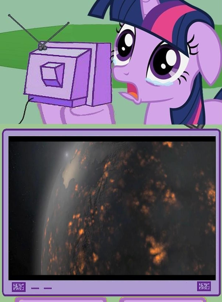 Size: 603x821 | Tagged: semi-grimdark, derpibooru import, twilight sparkle, pony, assassin's creed, assassin's creed revelations, end of the world, exploitable meme, meme, solar flare (phenomenon), tv meme