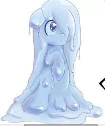 Size: 575x687 | Tagged: artist:sirachanotsauce, derpibooru import, goo pony, monster, monster mare encyclopedia, oc, original species, safe, slime, solo, unofficial characters only