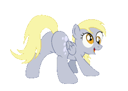 Size: 1050x750 | Tagged: suggestive, artist:aleximusprime, derpibooru import, derpy hooves, pegasus, pony, animated, bubble butt, butt shake, female, mare, plot, shake, simple background, solo, transparent background