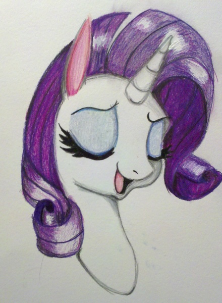 Size: 1353x1846 | Tagged: artist:bashful-ryno, derpibooru import, rarity, safe, traditional art