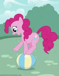 Size: 867x1111 | Tagged: artist:snigelkrantz, ball, derpibooru import, pinkie pie, safe