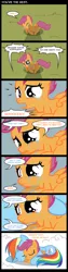 Size: 500x2000 | Tagged: abandoned, artist:mixermike622, blood, comic, crying, derpibooru import, hug, prone, rainbow dash, sad, safe, scootabuse, scootalone, scootaloo, scootalove