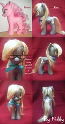 Size: 900x1713 | Tagged: safe, artist:kiddysa-bunnpire, derpibooru import, derpy hooves, pegasus, pony, bow, discordant derpy, discorded, doll, female, glasses, irl, mare, photo, toy