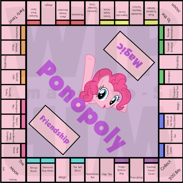 Size: 1200x1200 | Tagged: artist:amandkyo-su, board game, derpibooru import, monopoly, parody, pinkie pie, safe, wip