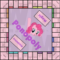 Size: 1200x1200 | Tagged: artist:amandkyo-su, board game, derpibooru import, monopoly, parody, pinkie pie, safe, wip