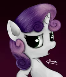 Size: 568x657 | Tagged: safe, artist:43roken, derpibooru import, sweetie belle, pony, unicorn, female, open mouth, solo