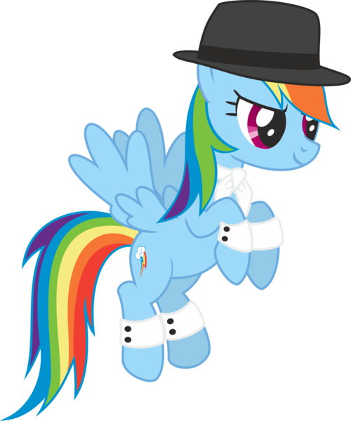 Size: 3010x3611 | Tagged: safe, artist:leopurofriki, derpibooru import, rainbow dash, clothes, hat, high res, simple background, transparent background, trilby, wrist cuffs