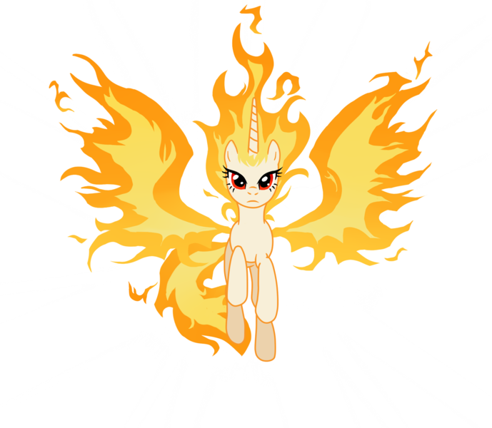 Size: 1550x1350 | Tagged: safe, artist:mangaka-girl, derpibooru import, twilight sparkle, twilight sparkle (alicorn), alicorn, pony, rapidash, black background, female, fiery wings, frown, mane of fire, mare, rapidash twilight, red eyes, simple background, solo