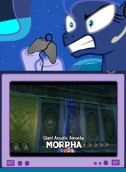 Size: 439x600 | Tagged: safe, derpibooru import, princess luna, pony, gamer luna, exploitable meme, gamer meme, giant aquatic amoeba: morpha, meme, morpha, obligatory pony, the legend of zelda, the legend of zelda: ocarina of time, tv meme