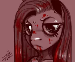 Size: 1280x1058 | Tagged: artist:misspinkamena, blood, derpibooru import, grimdark, miss pinkamena, pinkamena diane pie, pinkie pie