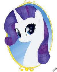 Size: 1600x2000 | Tagged: artist:marisalle, bust, dead source, derpibooru import, looking at you, portrait, rarity, safe, solo