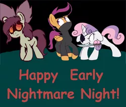 Size: 900x762 | Tagged: apple bloom, artist:blankapplebloom, blanked apple bloom, blanked applebloom, derpibooru import, nightmare night, ninja, pirate, safe, scootaloo, sweetie belle