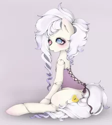 Size: 808x900 | Tagged: safe, artist:maxiria, derpibooru import, oc, unofficial characters only, earth pony, pony, clothes, corset, doll, heterochromia