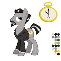 Size: 504x504 | Tagged: artist:lissystrata, derpibooru import, doctor who, ponified, reference sheet, roger delgado, safe, the master