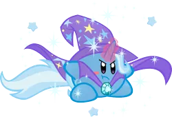 Size: 738x501 | Tagged: artist:jrk08004, crossover, derpibooru import, kirby, kirby (character), kirbyfied, kirby trixie, magic, nintendo, parody, safe, simple background, species swap, stars, transparent background, trixie, video game