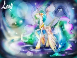 Size: 2000x1500 | Tagged: artist:dishwasher1910, crying, derpibooru import, moon, princess celestia, princess luna, safe, sisters