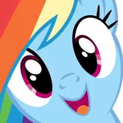 Size: 5000x5000 | Tagged: safe, artist:drpancakees, derpibooru import, rainbow dash, absurd resolution, close-up, cute, dashabetes, face, female, hi anon, looking at you, mare, meme, simple background, smiling, solo, transparent background