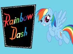 Size: 480x355 | Tagged: artist:hirake! pony key, derpibooru import, hanna barbera, huckleberry hound, rainbow dash, safe, title card