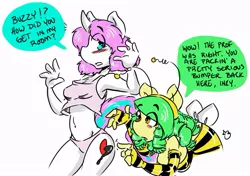 Size: 829x585 | Tagged: anthro, artist:duckdraw, ask, breasts, derpibooru import, oc, oc:buzzy bee, suggestive, unofficial characters only