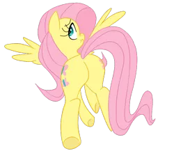 Size: 776x704 | Tagged: artist:elslowmo, artist:jessy, colored, derpibooru import, flutterbutt, fluttershy, plot, scrunchy face, suggestive