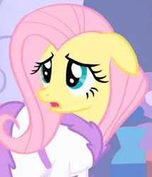 Size: 589x685 | Tagged: bathrobe, clothes, derpibooru import, fluttershy, robe, safe