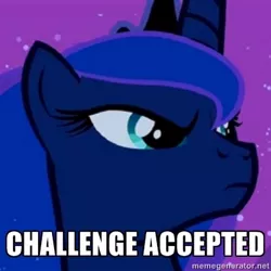 Size: 400x400 | Tagged: safe, derpibooru import, edit, edited screencap, screencap, princess luna, alicorn, pony, luna eclipsed, caption, exploitable meme, female, image macro, mare, meme, memegenerator, reaction image, solo, text