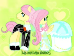 Size: 800x600 | Tagged: alternate hairstyle, artist:anaxboo, butterscotch, clothes, derpibooru import, dress, female, flutterscotch, fluttershy, male, rule 63, safe, selfcest, self ponidox, shipping, straight, suit, wedding, wedding dress